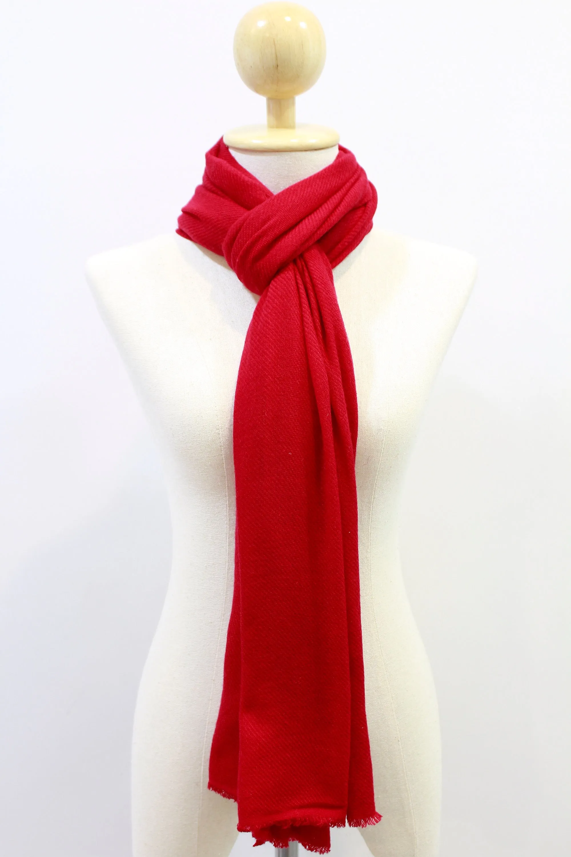 100% Cashmere Pashmina Red Pashmina Shawl/Scarf For Women