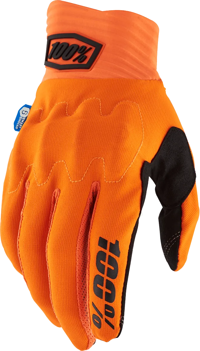 100% Cognito Smart Shock Gloves - Fluorescent Orange - 2XL 10014-00039