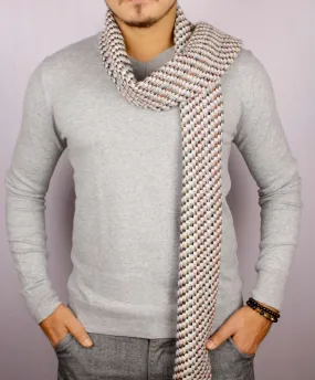 100% Premium Cashmere Multicolored Jacquard Scarf/Muffler