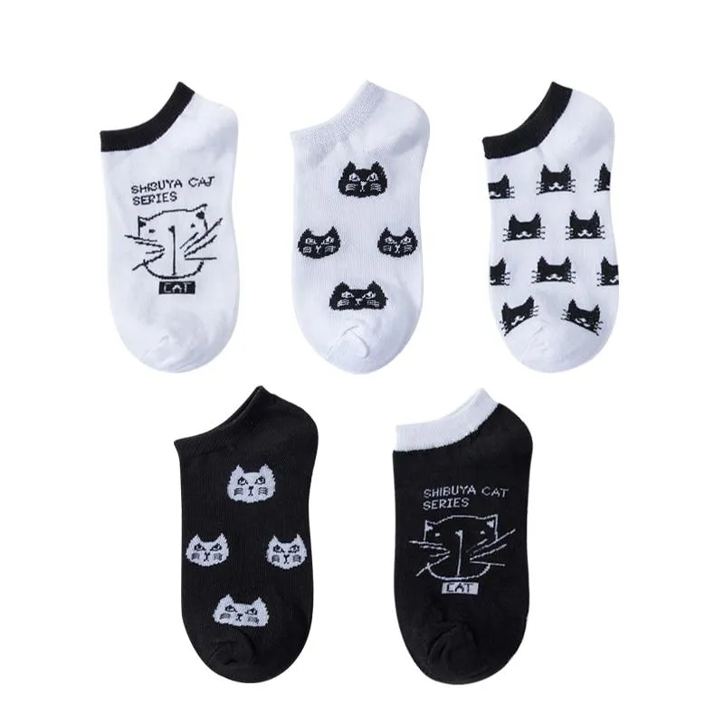 5 Pack Casual 3D Boat Heart Invisible Ankle Socks