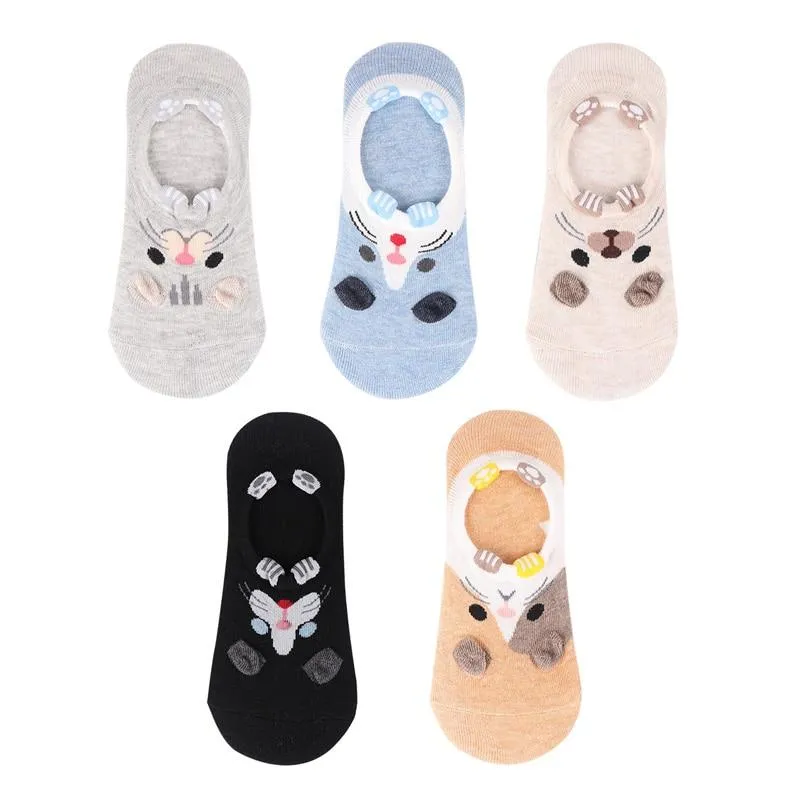 5 Pack Casual 3D Boat Heart Invisible Ankle Socks