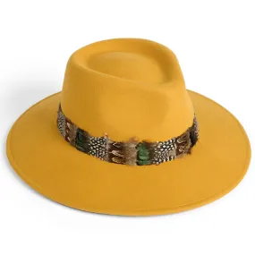 Alston Wool Felt Ladies Fedora - Mustard by Failsworth