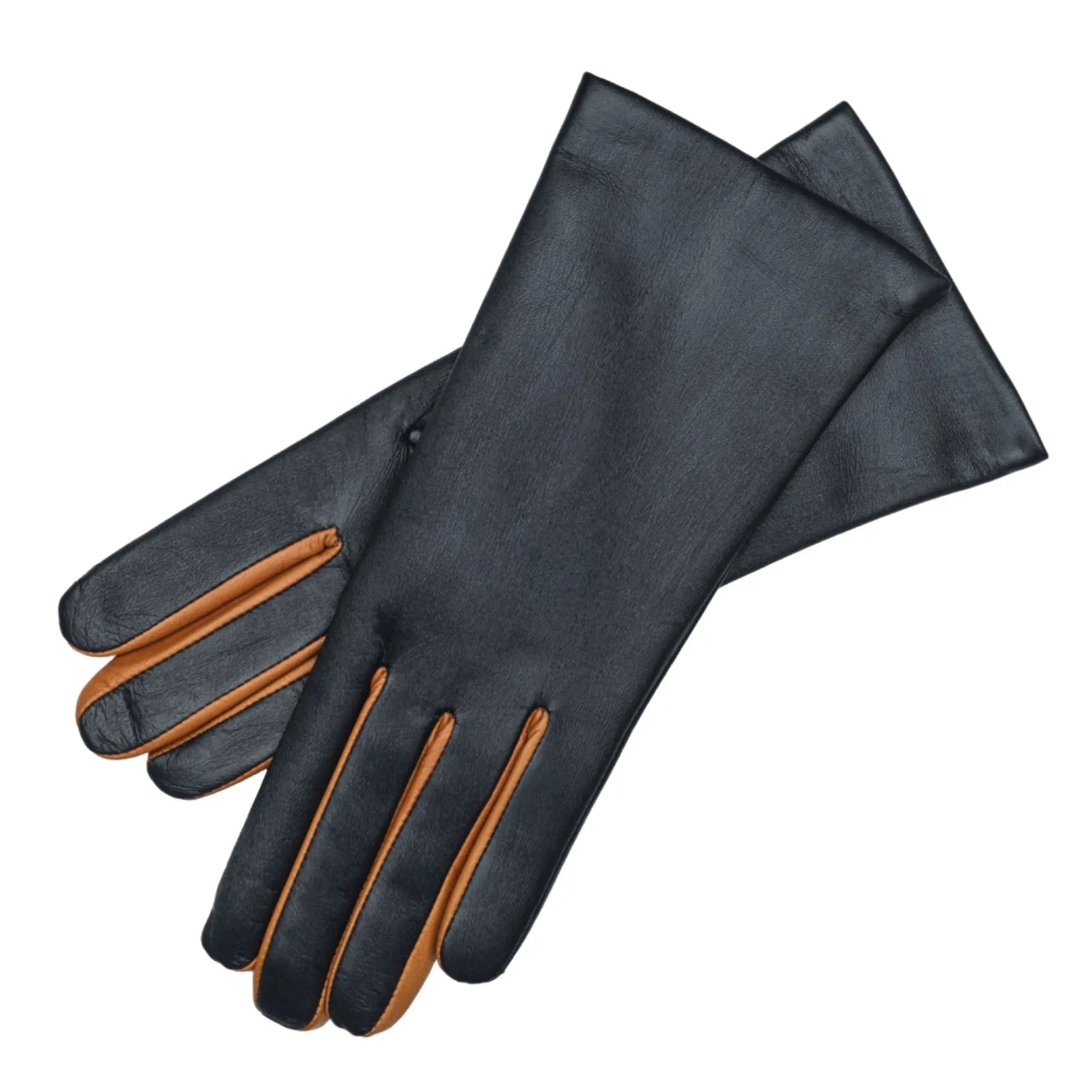 BARLETTE Touch Blue and Camel Leather gloves