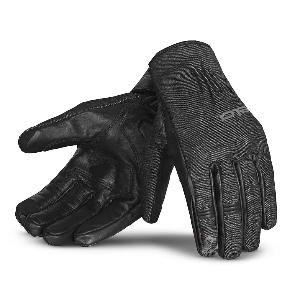 Bela Alberto Denim Best Moto Gloves Black