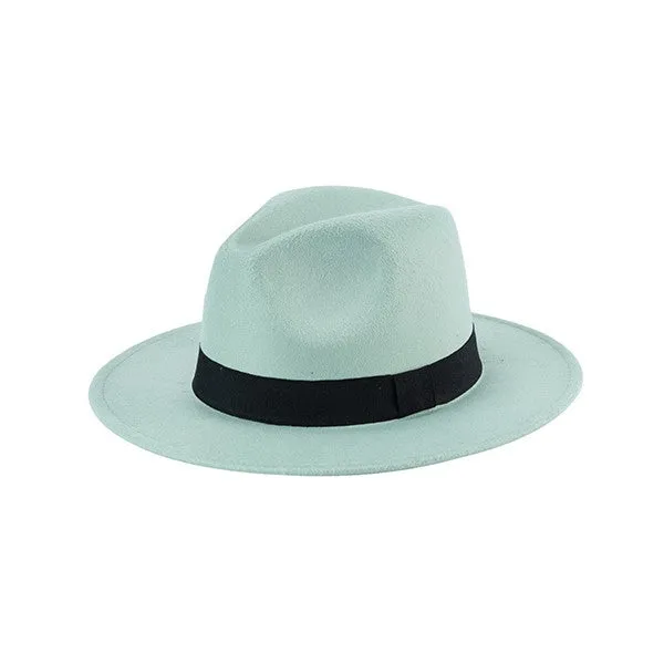 BELLA CHIC Suede Felt Fedora Hat