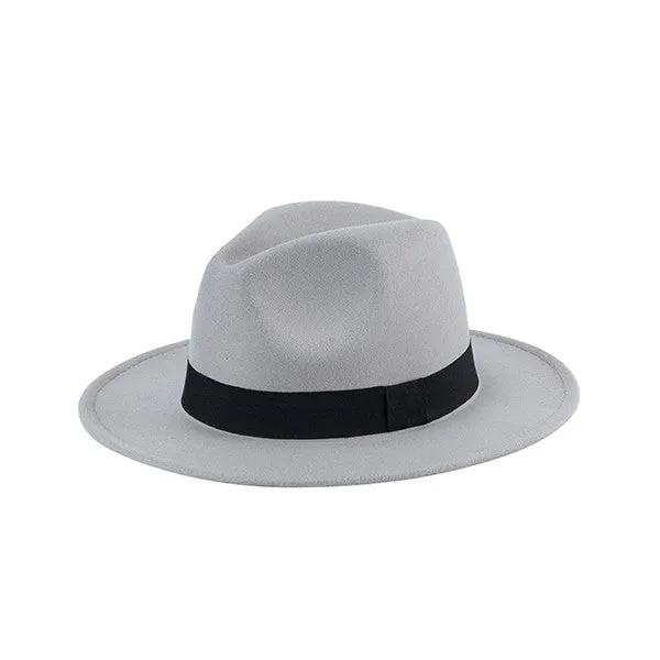 BELLA CHIC Suede Felt Fedora Hat