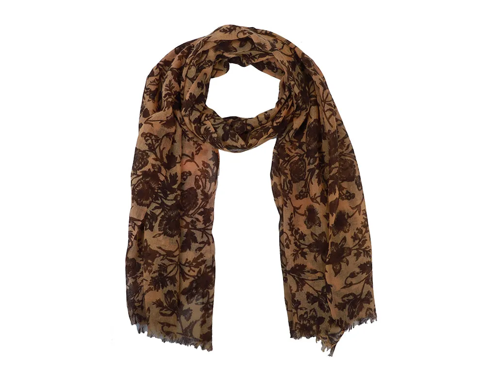 Bohemian Floral Woolen Scarf