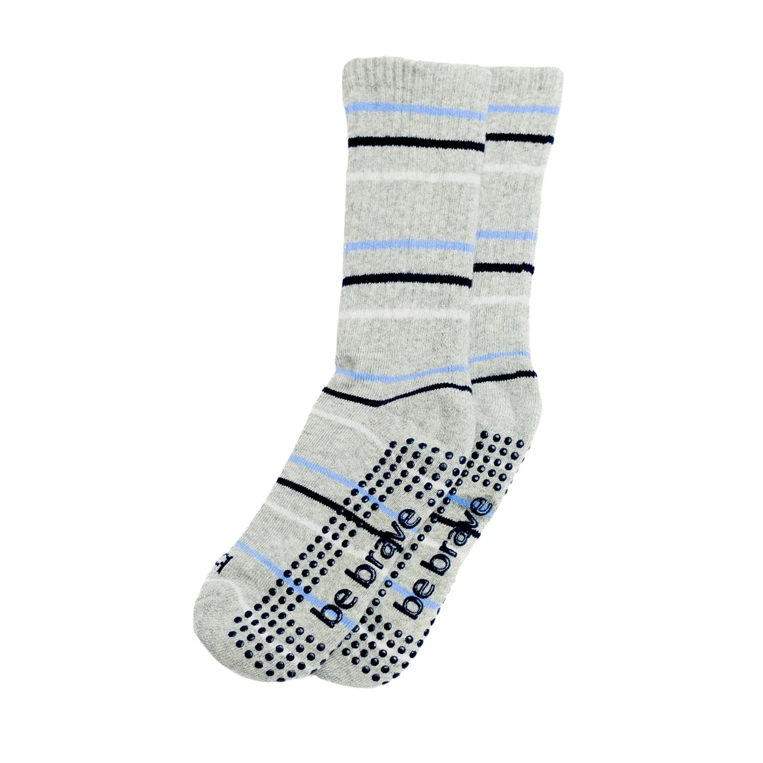 Boys 2 Pack Grip Crew Socks 4T-6T (Cooper)