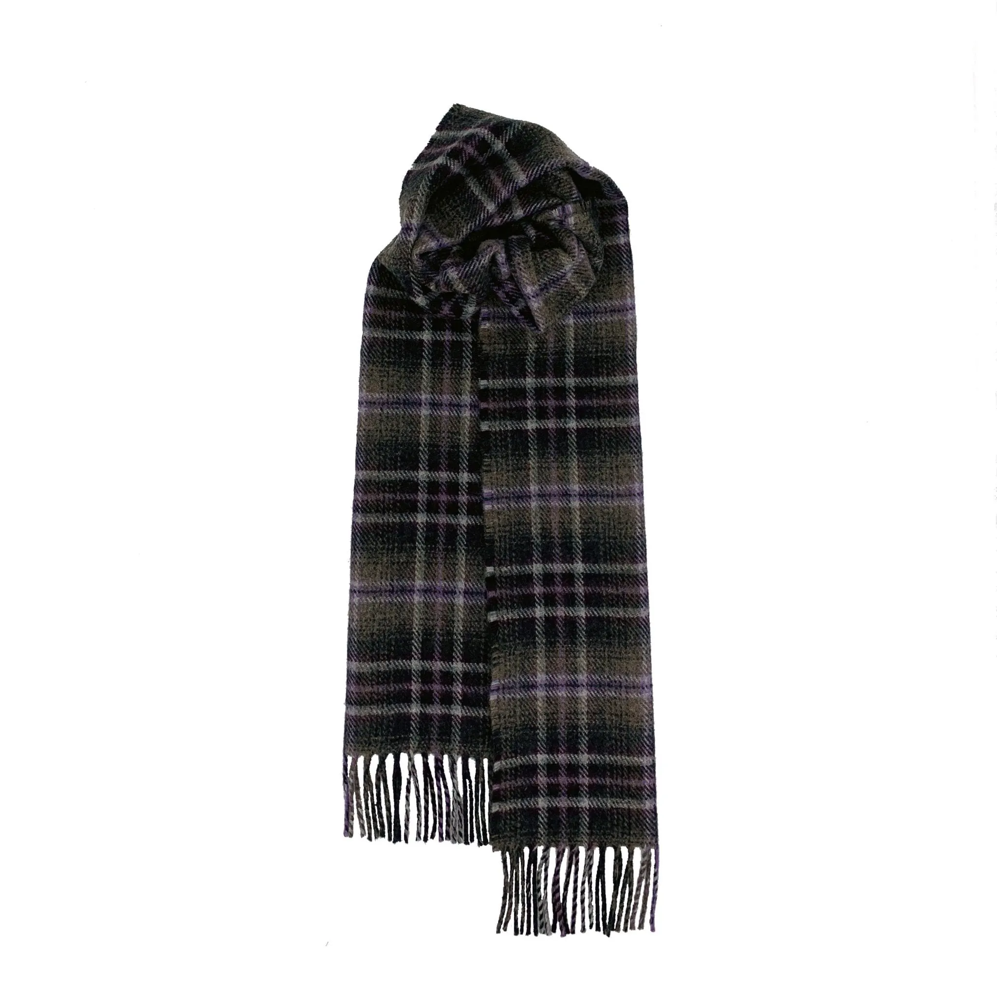 Brushed Wool Scarf in Hebridean Tartans