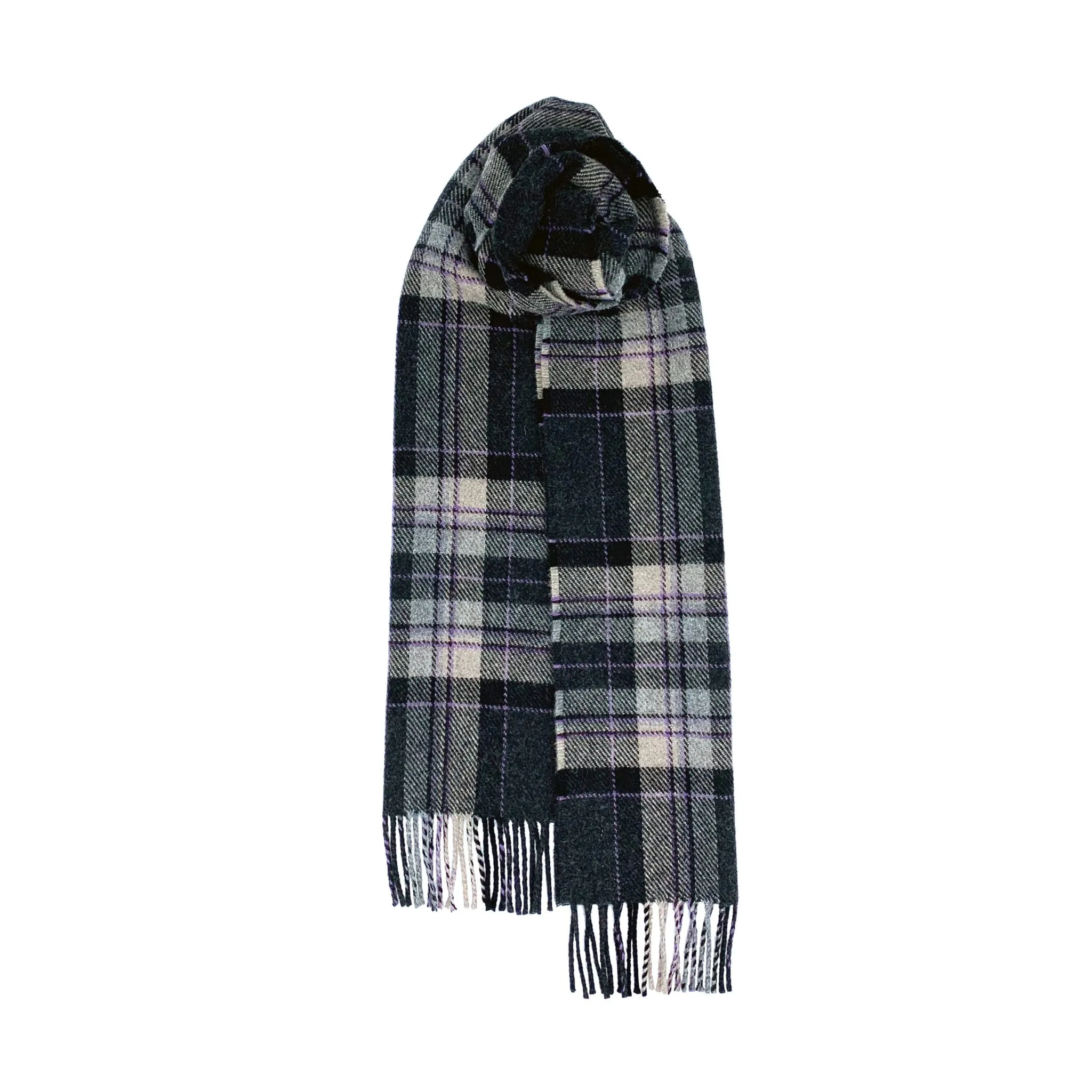 Brushed Wool Scarf in Hebridean Tartans