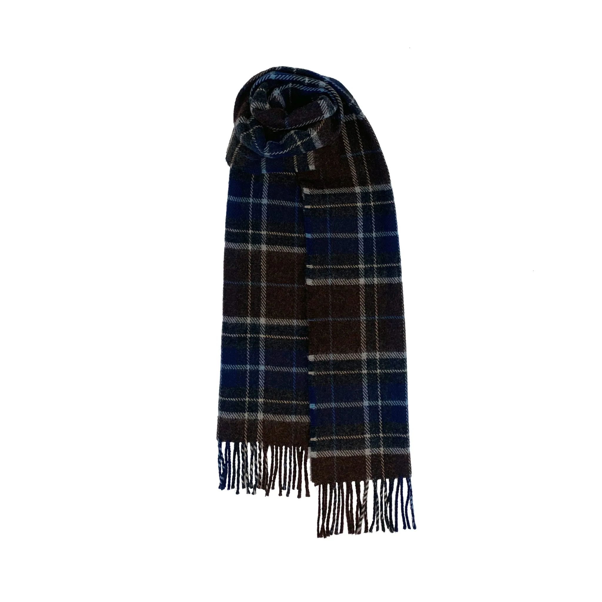 Brushed Wool Scarf in Hebridean Tartans