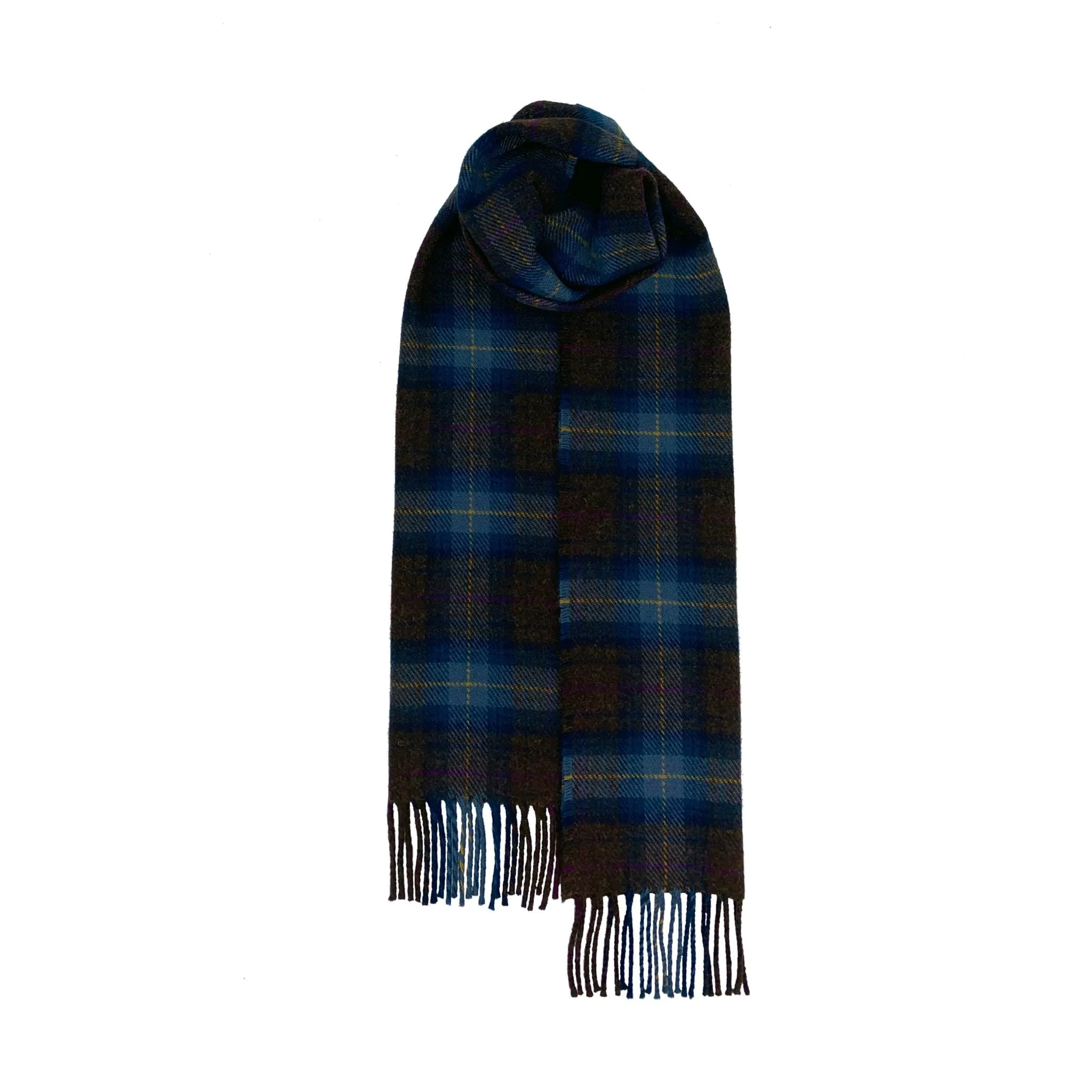 Brushed Wool Scarf in Hebridean Tartans