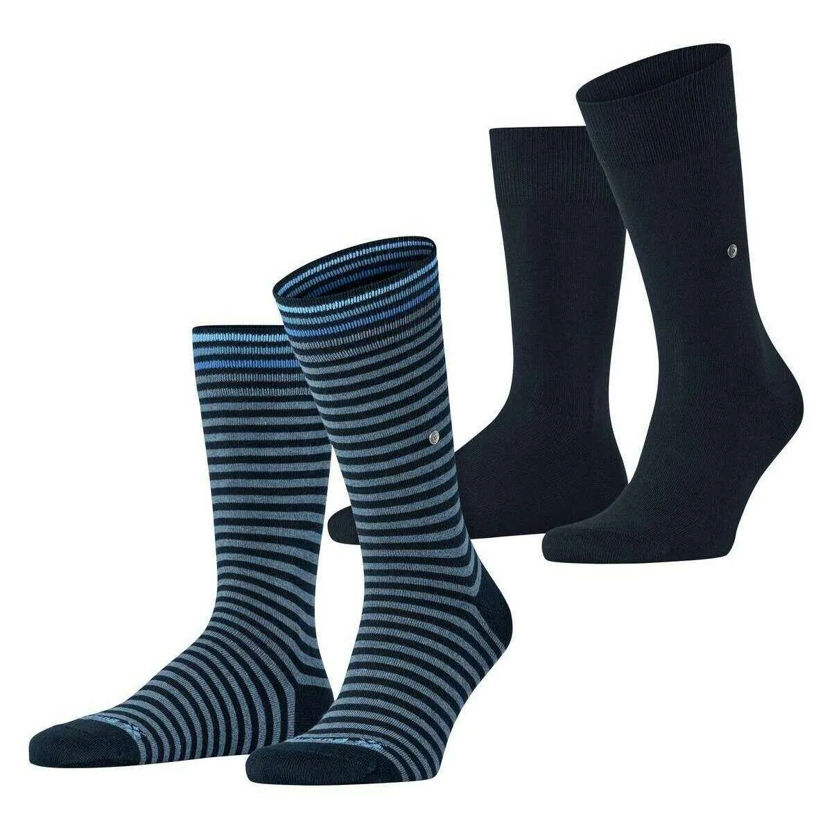 Burlington Everyday Stripe 2-Pack Socks - Marine Blue