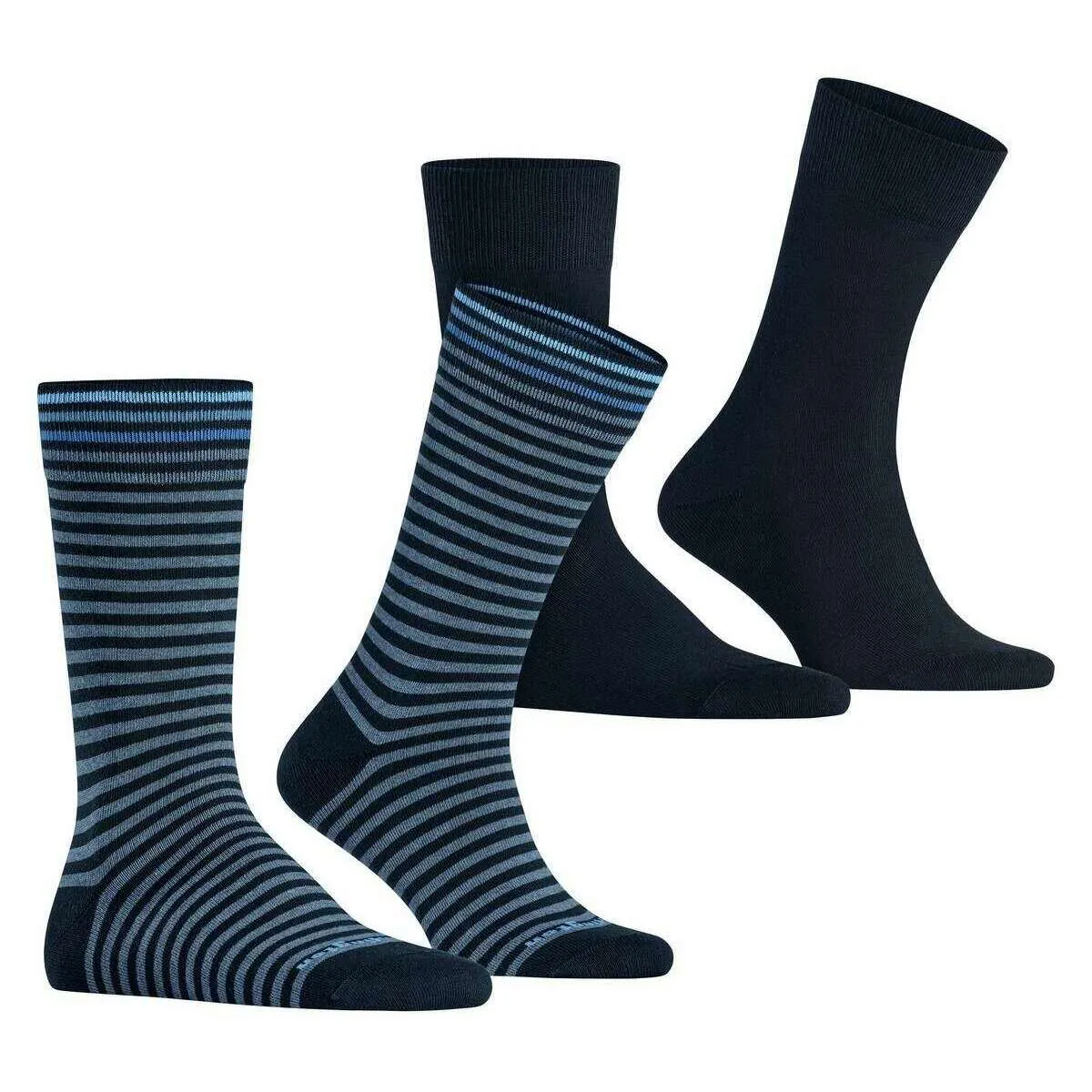 Burlington Everyday Stripe 2-Pack Socks - Marine Blue