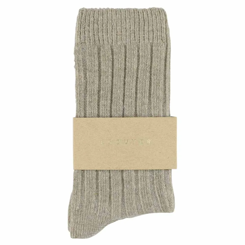 Cashmere Crew Socks Women - Beige