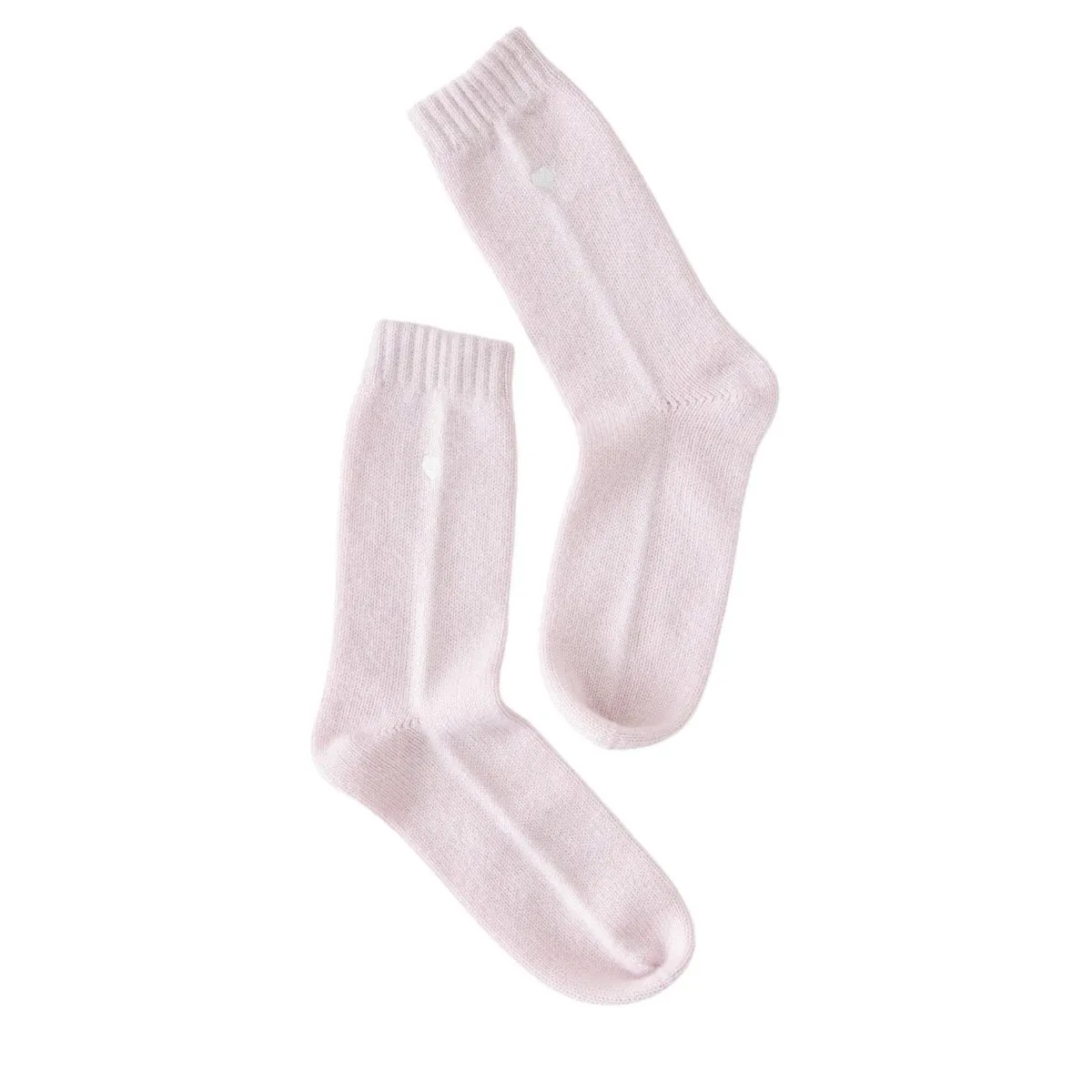 Cashmere Socks with Heart Embroidery by Matouk