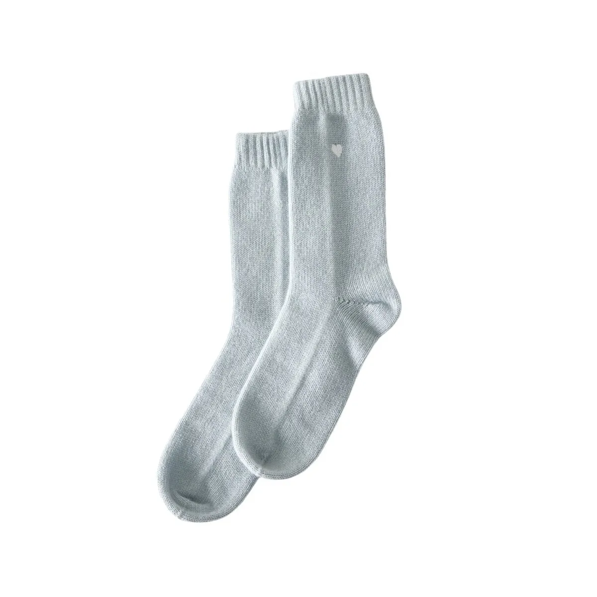 Cashmere Socks with Heart Embroidery by Matouk