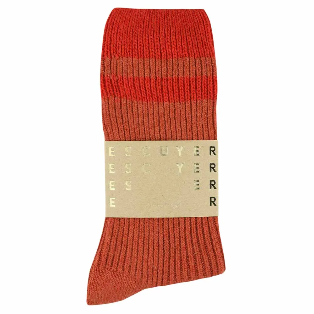 Cashmere Stripes Socks - Strong Orange / Orange