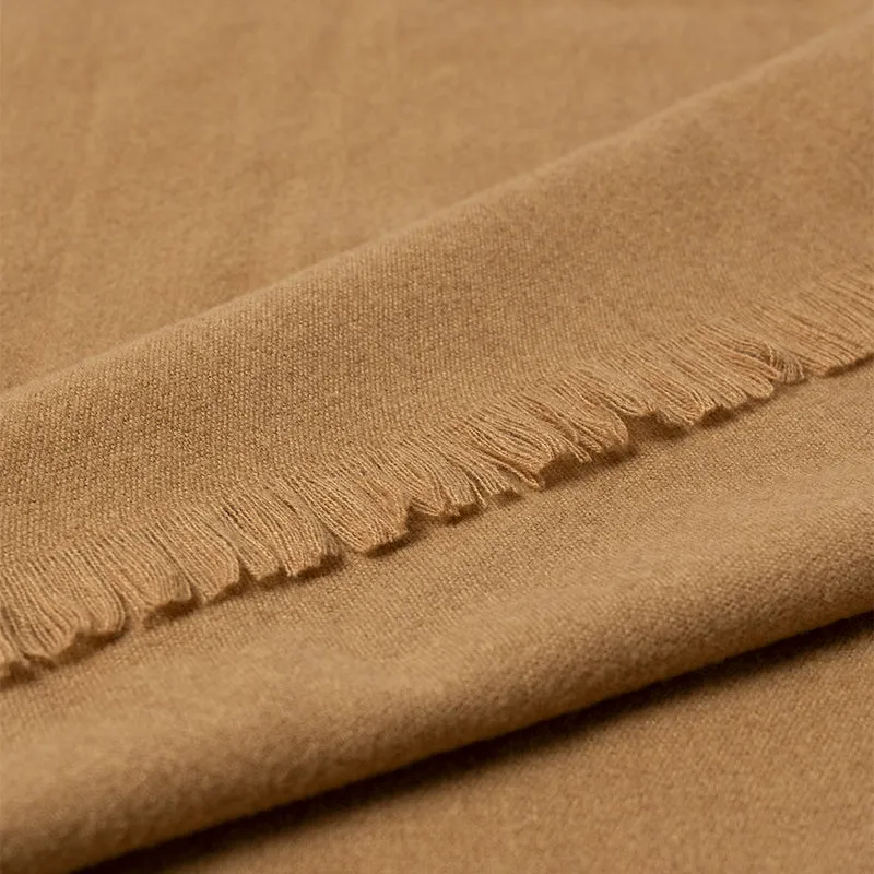 Cashmere Woolen Scarf - Biscuit