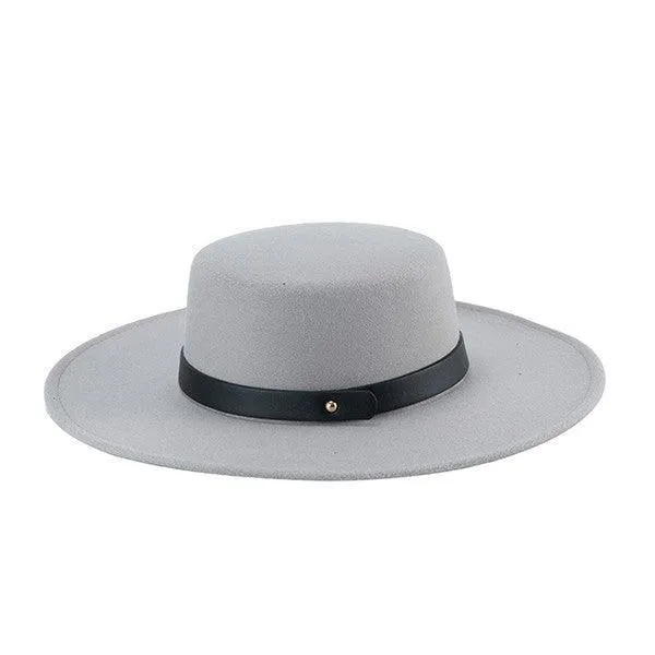 Classic leather band fedora