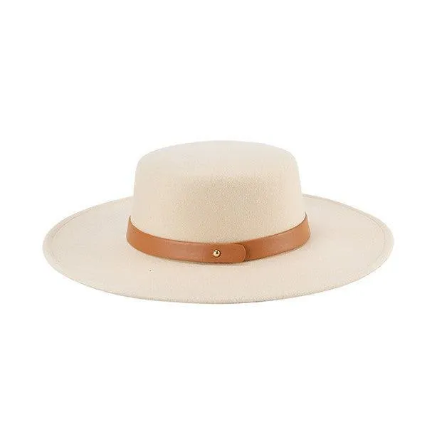 Classic leather band fedora