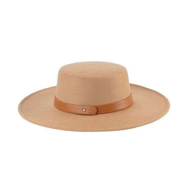 Classic leather band fedora