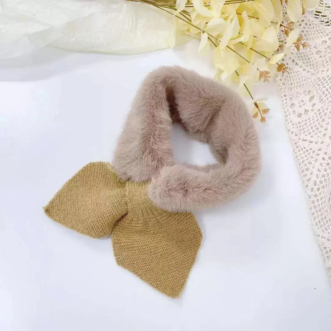 Cold-Proof Plush Warmth Solid Knitted Kids Scarf