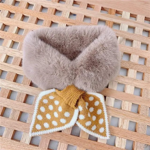 Cold-Proof Plush Warmth Solid Knitted Kids Scarf