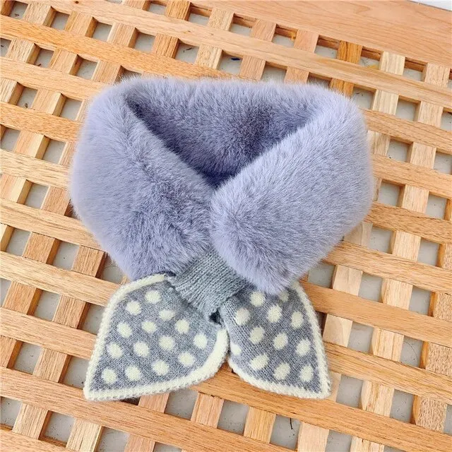 Cold-Proof Plush Warmth Solid Knitted Kids Scarf