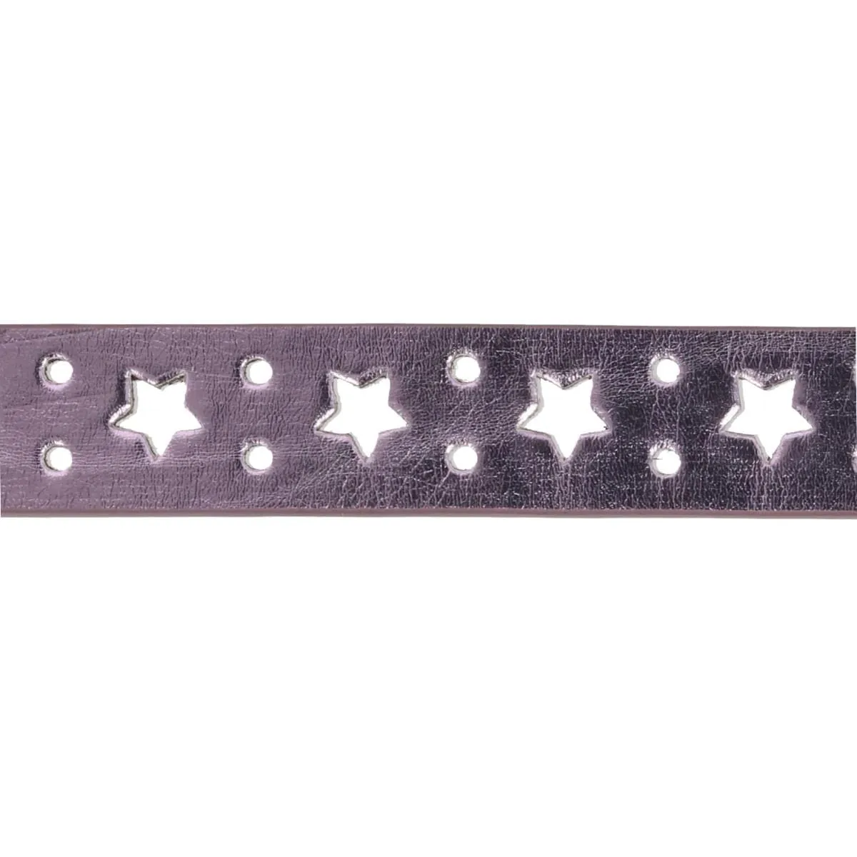 CTM® Women's Metallic Star Notch Belt