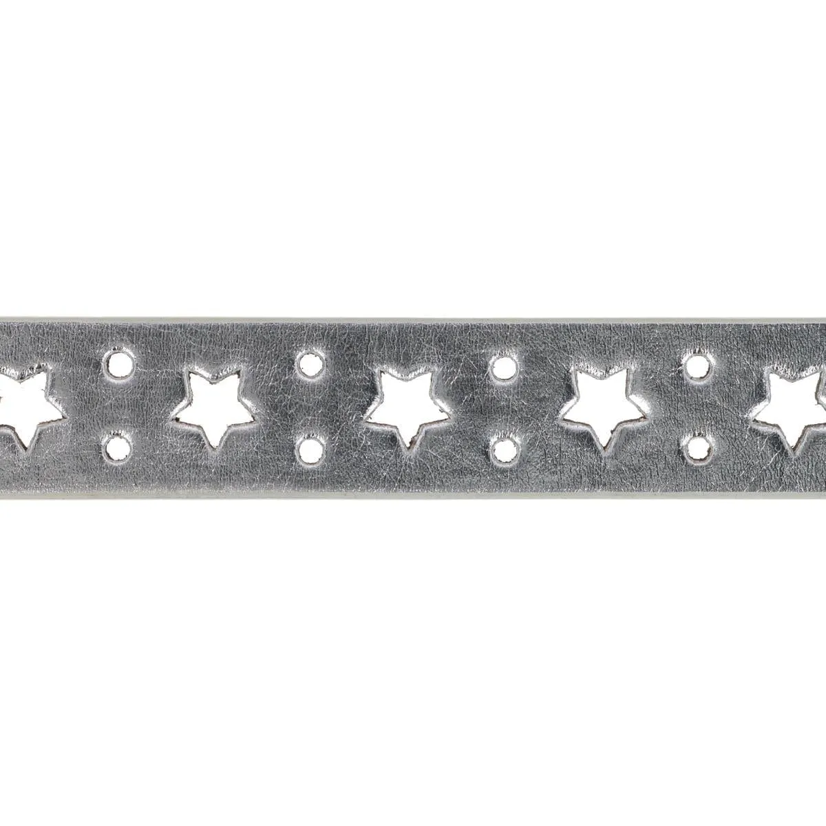 CTM® Women's Metallic Star Notch Belt