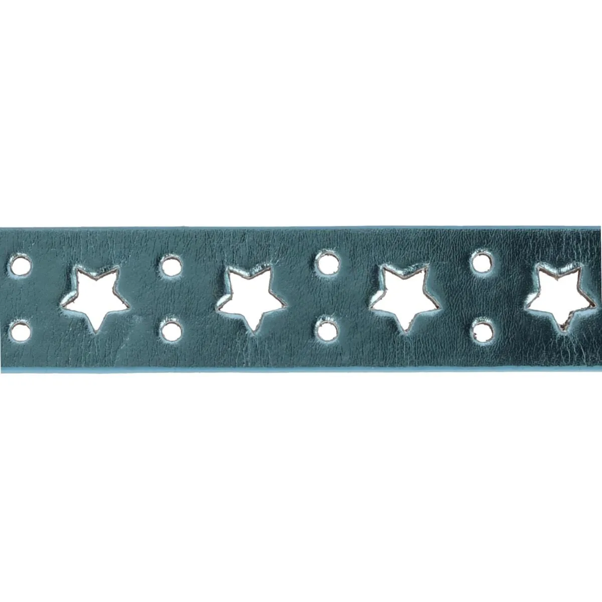 CTM® Women's Metallic Star Notch Belt