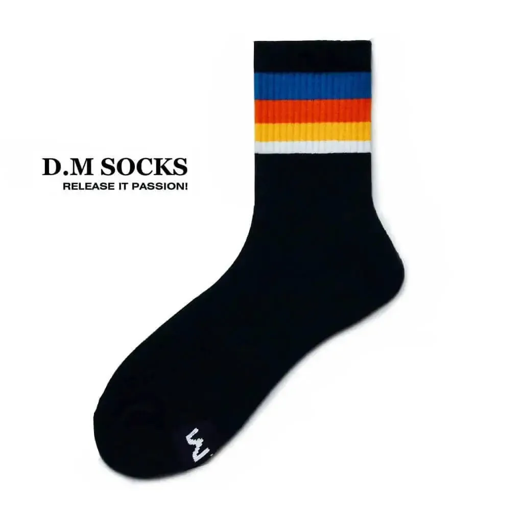 D.M Socks  Rainbow Striped