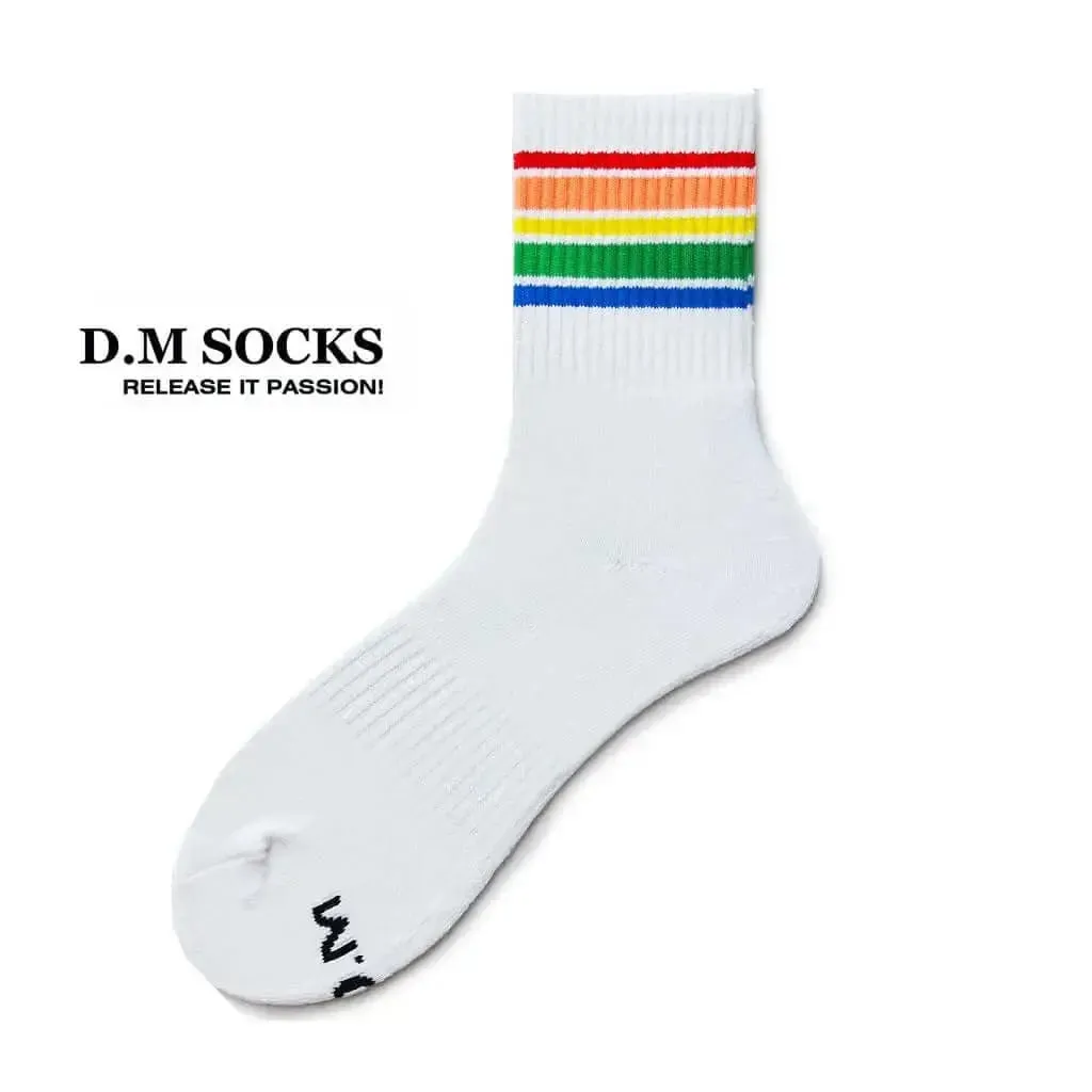 D.M Socks  Rainbow Striped