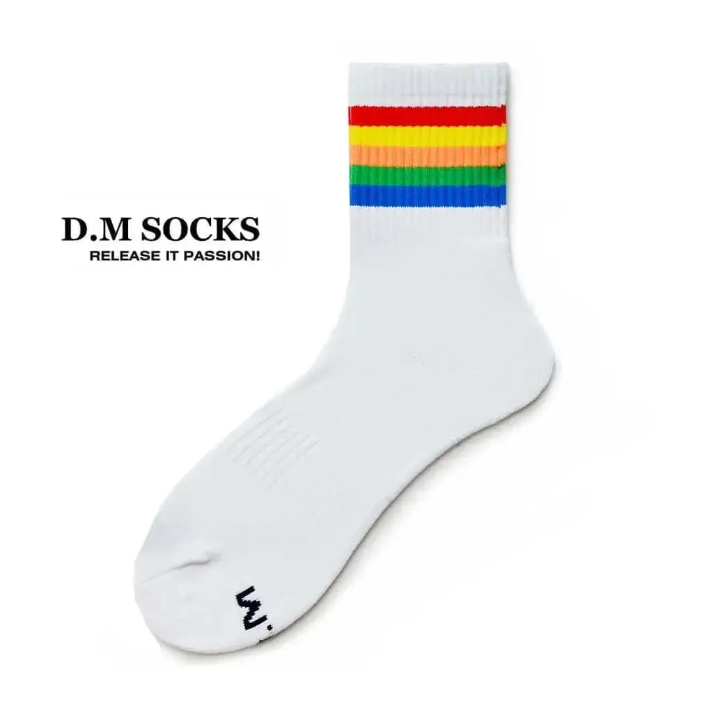 D.M Socks  Rainbow Striped