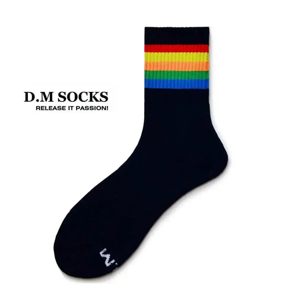 D.M Socks  Rainbow Striped