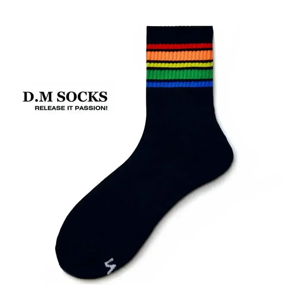 D.M Socks  Rainbow Striped