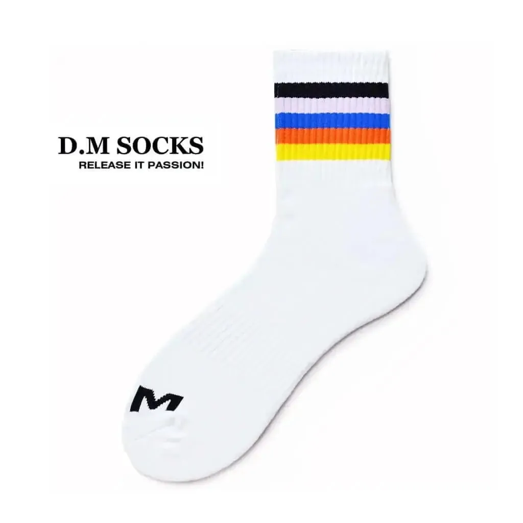 D.M Socks  Rainbow Striped