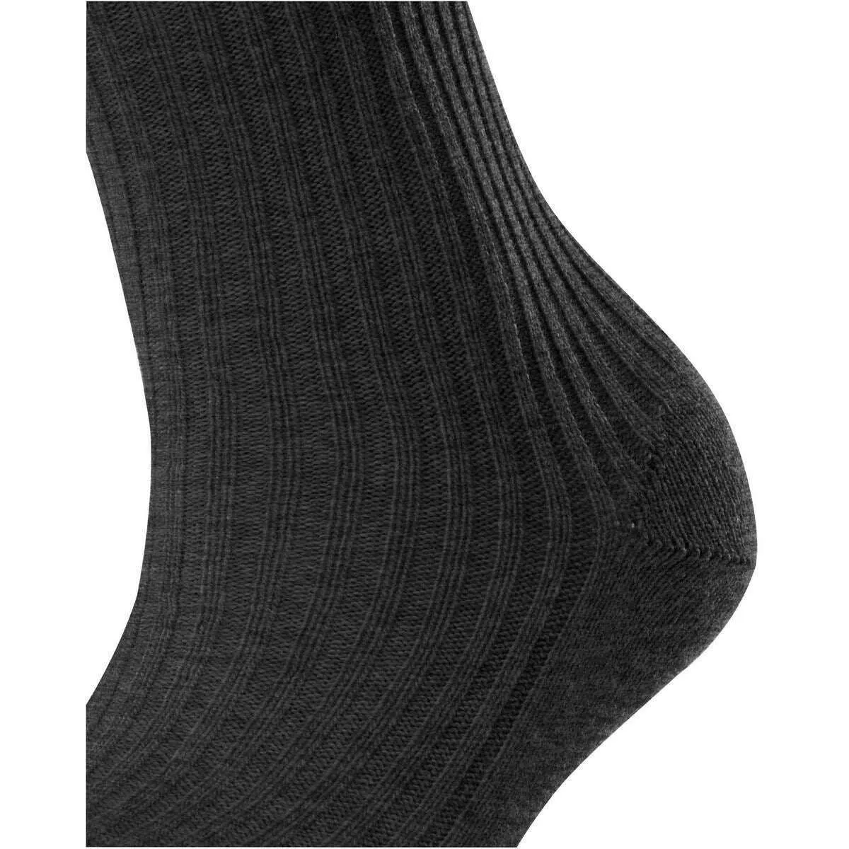 Falke Cosy Wool Boot Socks - Anthracite Mel Grey