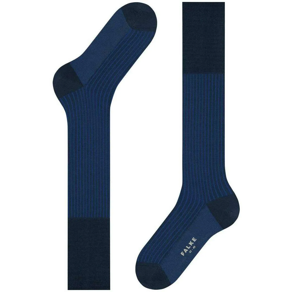 Falke Oxford Stripe Knee High Socks - Space Blue