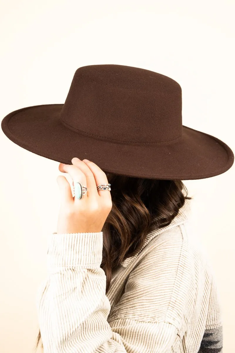 Georgiana Dark Brown Felt Hat