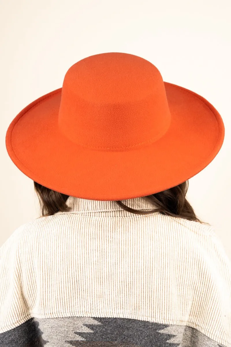 Georgiana Orange Felt Hat