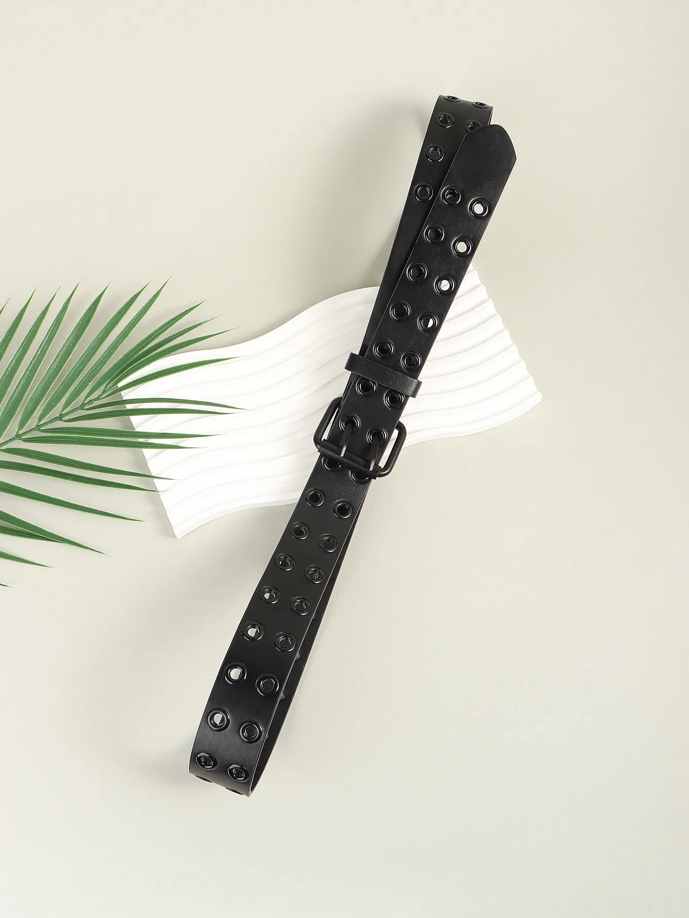 Grommet PU Leather Belt