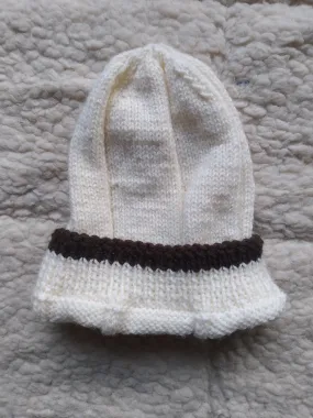 Hand knit wool beanie