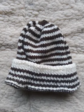 Hand knit woollen beanie