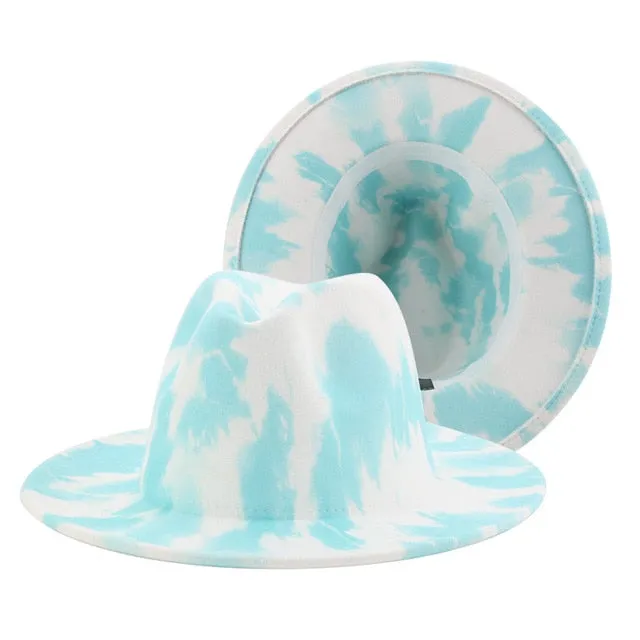 Hats for Women Fedoras Hats Winter Tie Dye Autumn Women Hats