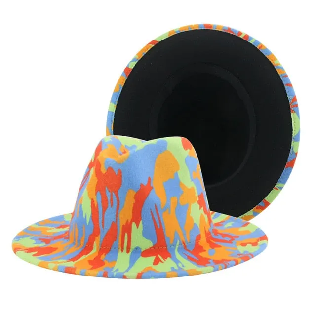 Hats for Women Fedoras Hats Winter Tie Dye Autumn Women Hats