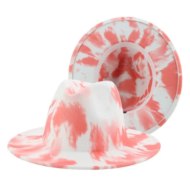 Hats for Women Fedoras Hats Winter Tie Dye Autumn Women Hats