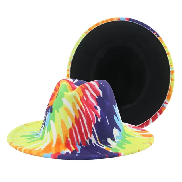 Hats for Women Fedoras Hats Winter Tie Dye Autumn Women Hats