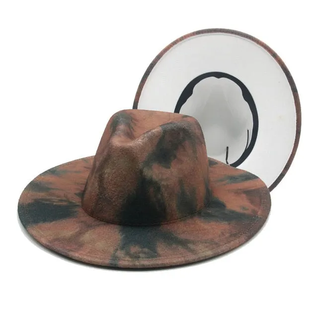 Hats for Women Fedoras Hats Winter Tie Dye Autumn Women Hats